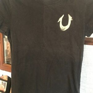 TRUE RELIGION Black T-Shirt Size XS